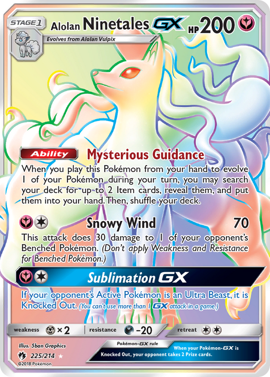 Alolan Ninetales-GX – Lost Thunder