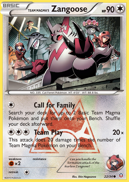 Team Magma's Zangoose – Double Crisis