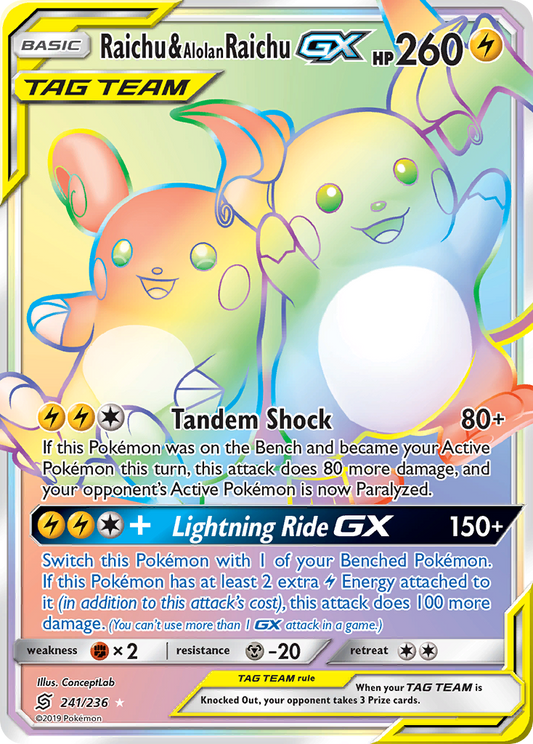 Raichu & Alolan Raichu-GX – Unified Minds