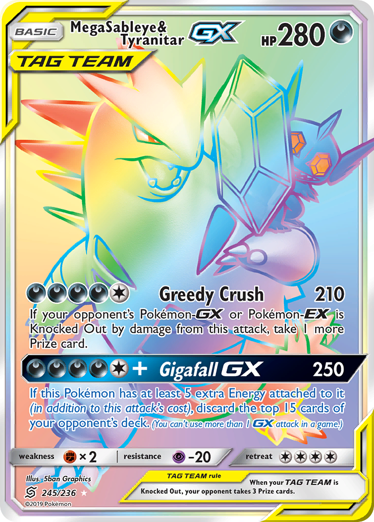 Mega Sableye & Tyranitar-GX – Unified Minds