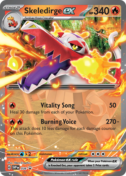 Skeledirge ex – Scarlet & Violet Black Star Promos