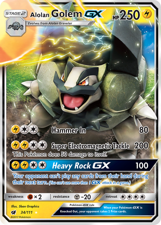 Alolan Golem-GX – Crimson Invasion