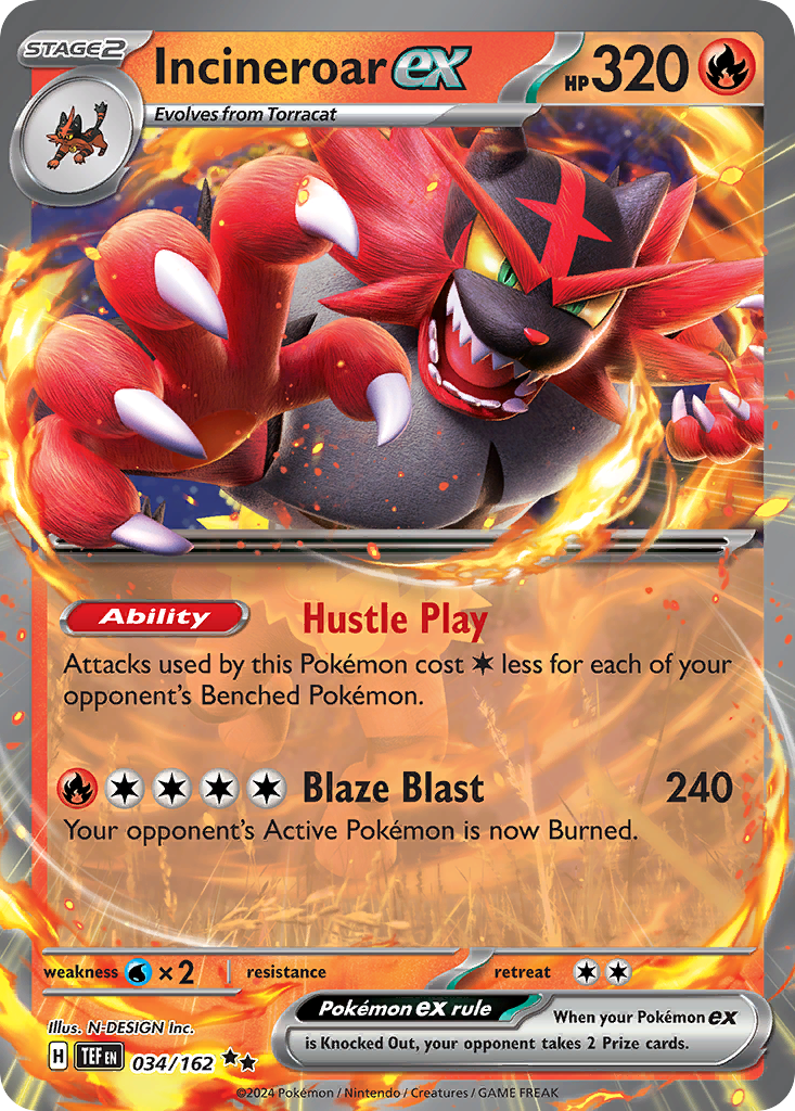 Incineroar ex – Temporal Forces