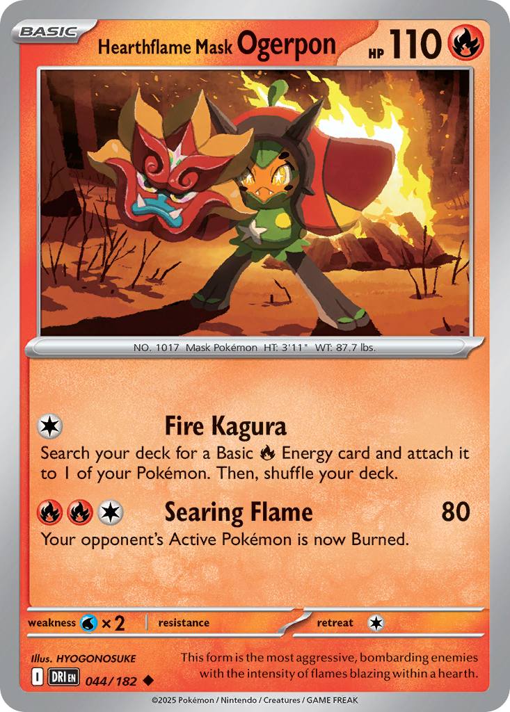 Hearthflame Mask Ogerpon – Destined Rivals