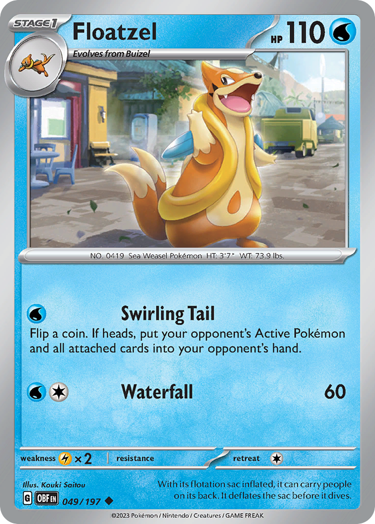 Floatzel – Obsidian Flames