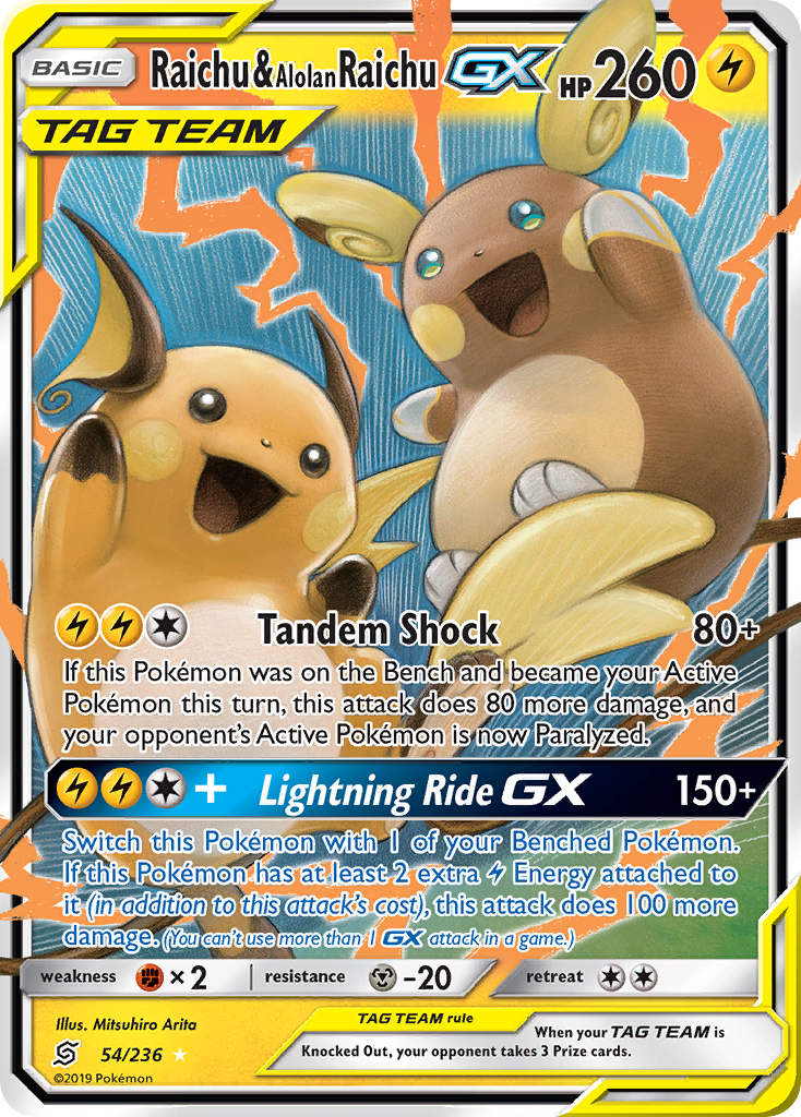 Raichu & Alolan Raichu-GX – Unified Minds