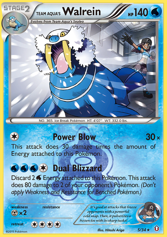 Team Aqua's Walrein – Double Crisis