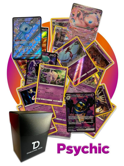 Psychic Type TCG Random Assortment Bundle || Guaranteed Ultra Rare + 30 Random Cards + Dan123yal Deck Box