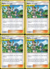Pokemon Mallow & Lana 198/236 - Cosmic Eclipse - Tag Team Trainer Supporter Card Lot - Playset x4