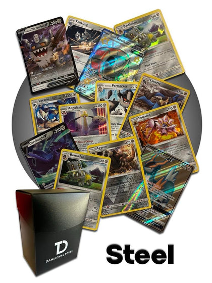 Steel Type TCG Random Assortment Bundle || Guaranteed Ultra Rare + 20 Random Cards + Dan123yal Deck Box