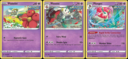 Florges 073/203 - Evolving Skies - Rapid Strike - Foil - Pokemon Evolution Card Lot