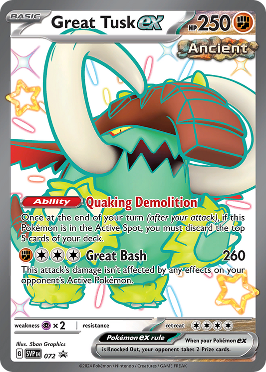 Great Tusk ex – Scarlet & Violet Black Star Promos