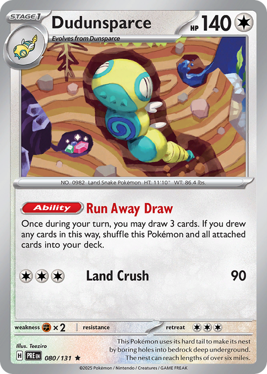 Dudunsparce – Prismatic Evolutions