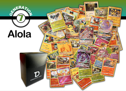 Alola Generation 7 TCG Random Assortment Bundle || Guaranteed Ultra Rare + 20 Random Cards + Dan123yal Deck Box