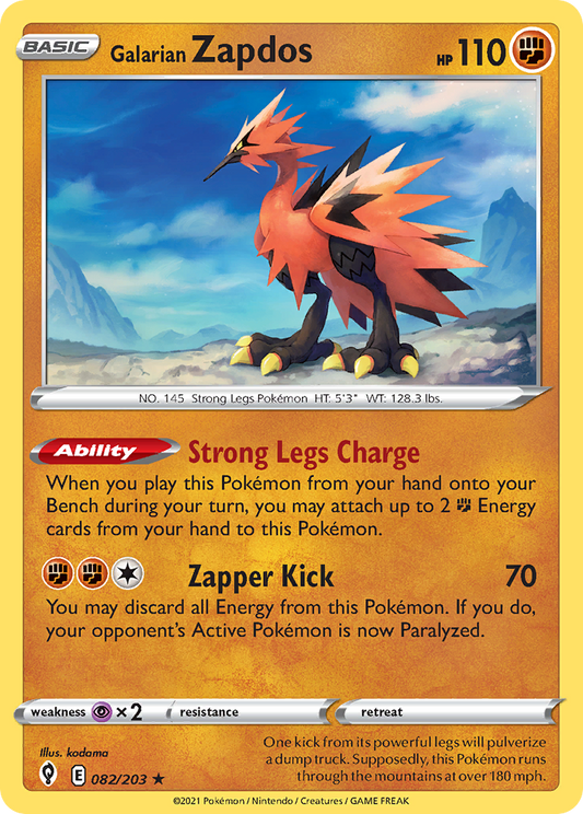 Galarian Zapdos – Evolving Skies