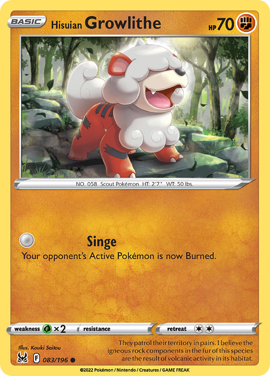 Hisuian Growlithe – Lost Origin