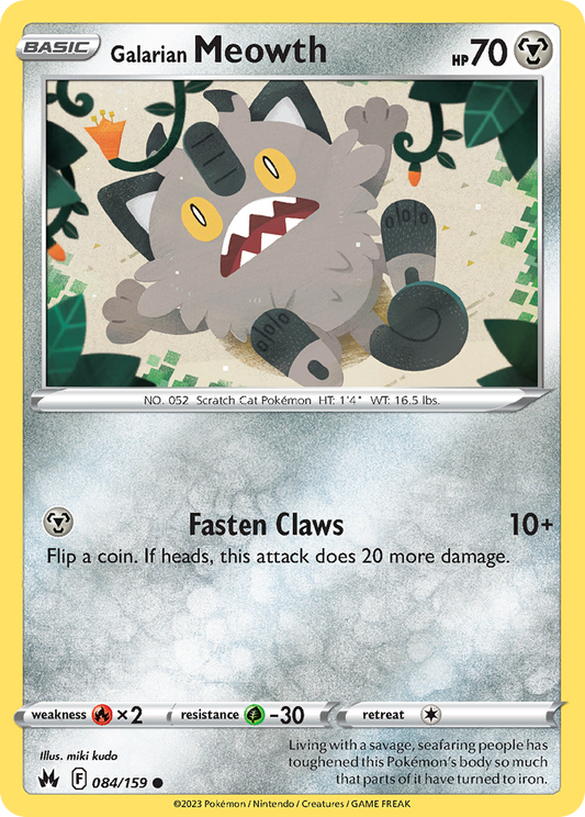 Galarian Meowth – Crown Zenith