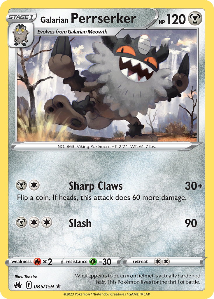 Galarian Perrserker – Crown Zenith