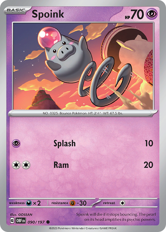Spoink – Obsidian Flames