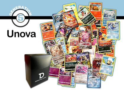 Unova Generation 5 Pokémon Compatible TCG Random Assortment Bundle || Guaranteed Ultra Rare + 20 Random Cards + Dan123yal Deck Box