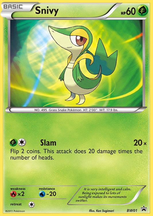 Snivy – Black & White Promos
