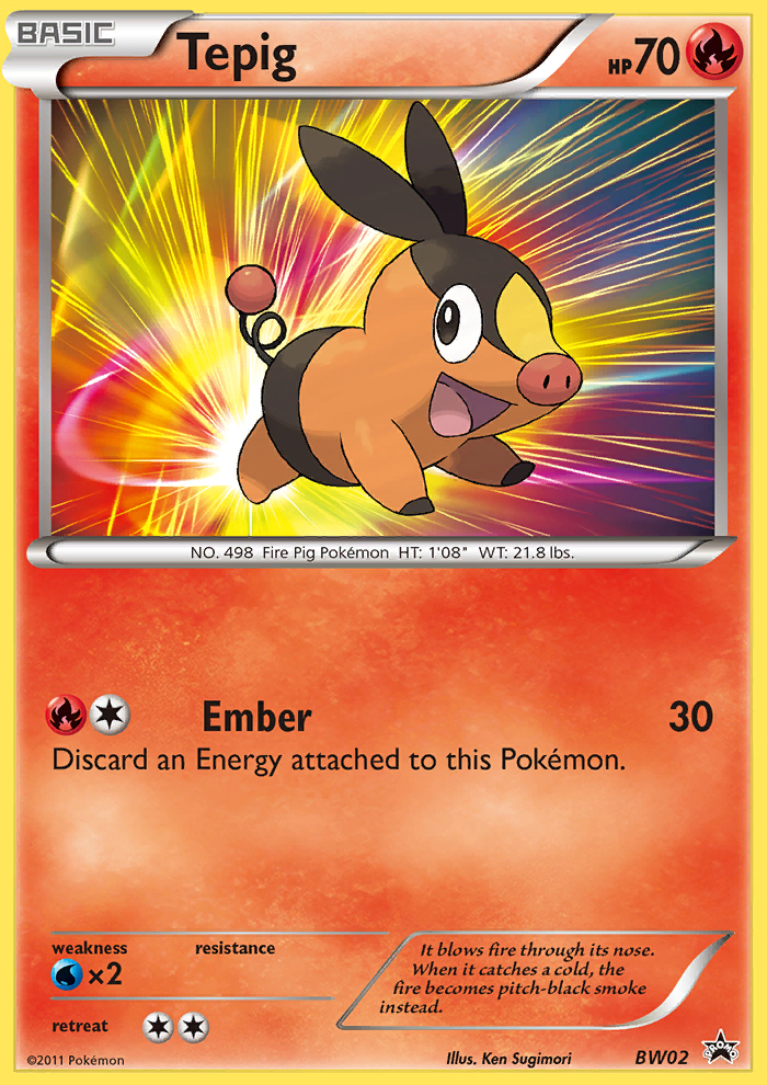 Tepig – Black & White Promos