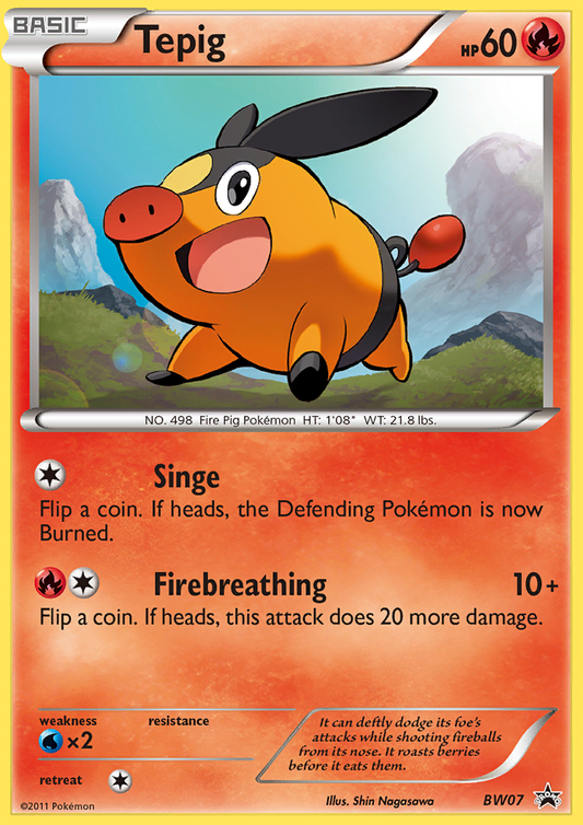 Tepig – Black & White Promos