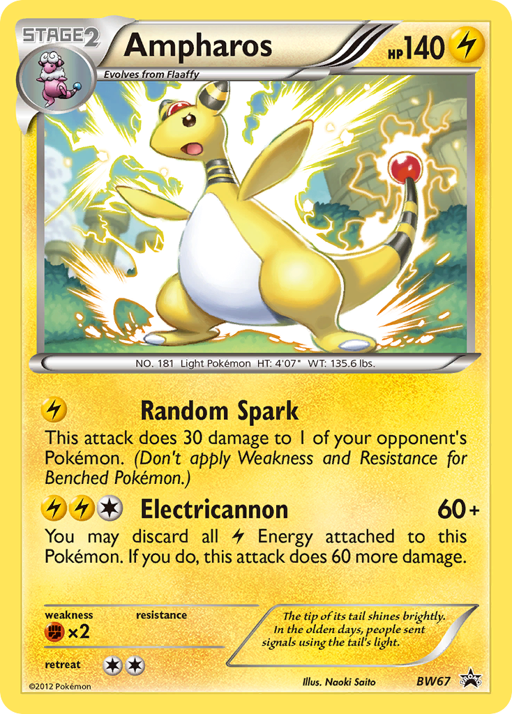 Ampharos – Black & White Promos
