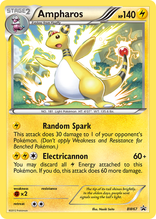 Ampharos – Black & White Promos