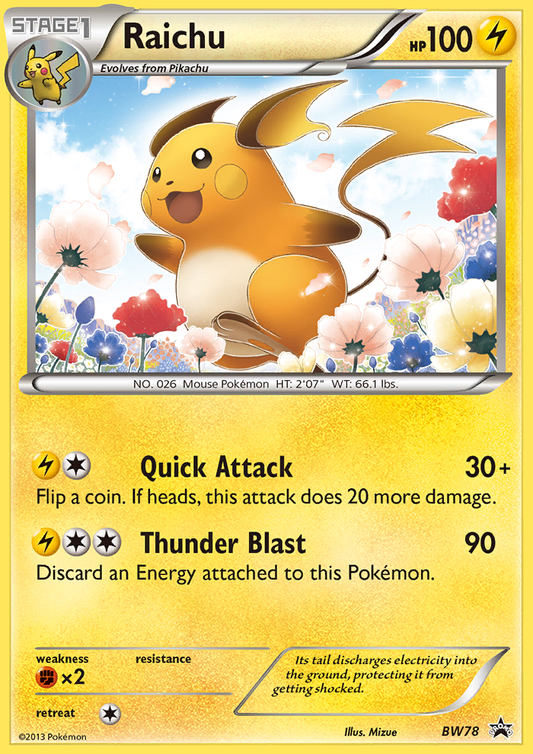 Raichu – Black & White Promos