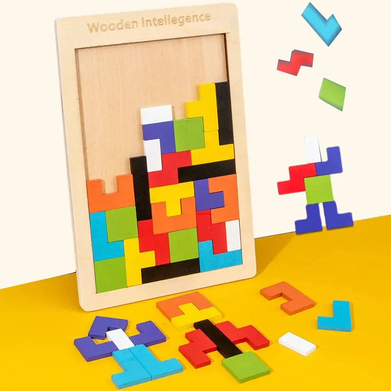 3D Wooden Puzzle Toy Brain Games Wood Jigsaw Puzzles