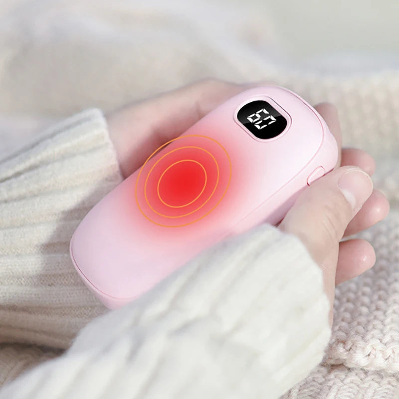 Hand Warmer Rechargeable 6000m Electric Portable Pocket Heater With Digital Display