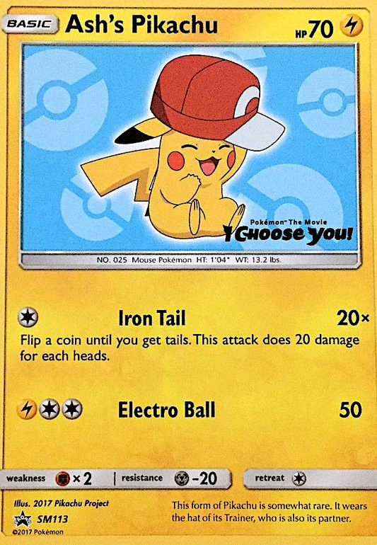 Ash's Pikachu – SM Black Star Promos