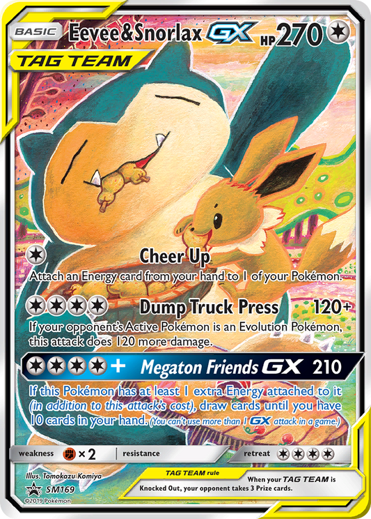 Eevee & Snorlax-GX – SM Black Star Promos