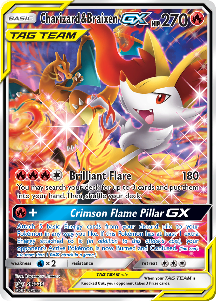 Charizard & Braixen-GX – SM Black Star Promos