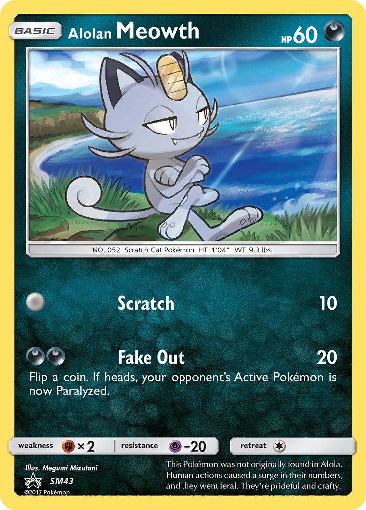 Alolan Meowth – SM Black Star Promos