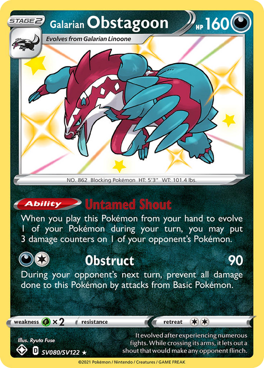 Galarian Obstagoon – Shining Fates Shiny Vault
