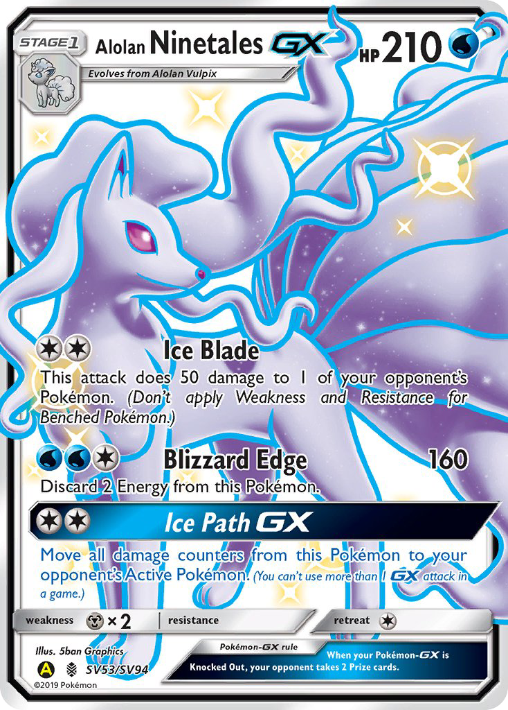 Alolan Ninetales-GX – Hidden Fates Shiny Vault