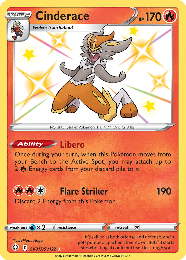 Cinderace – Shining Fates Shiny Vault