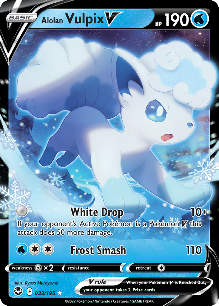 Alolan Vulpix V – Silver Tempest