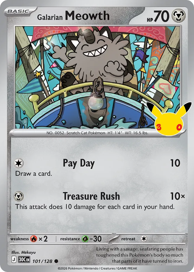 Galarian Meowth – 30th Celebration