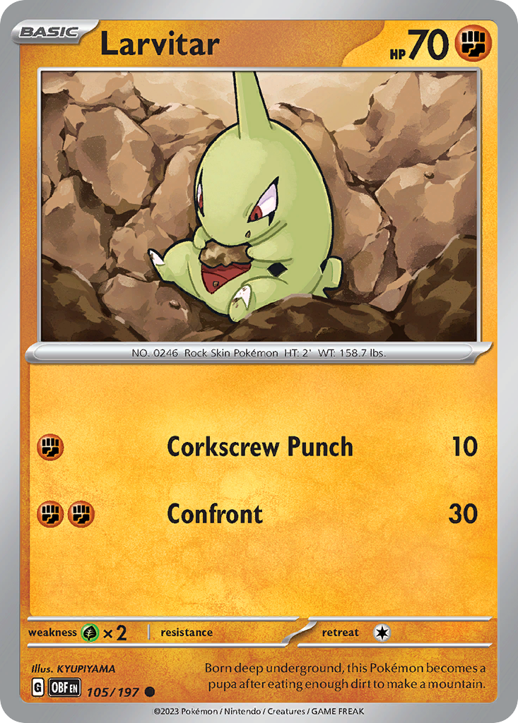 Larvitar – Obsidian Flames