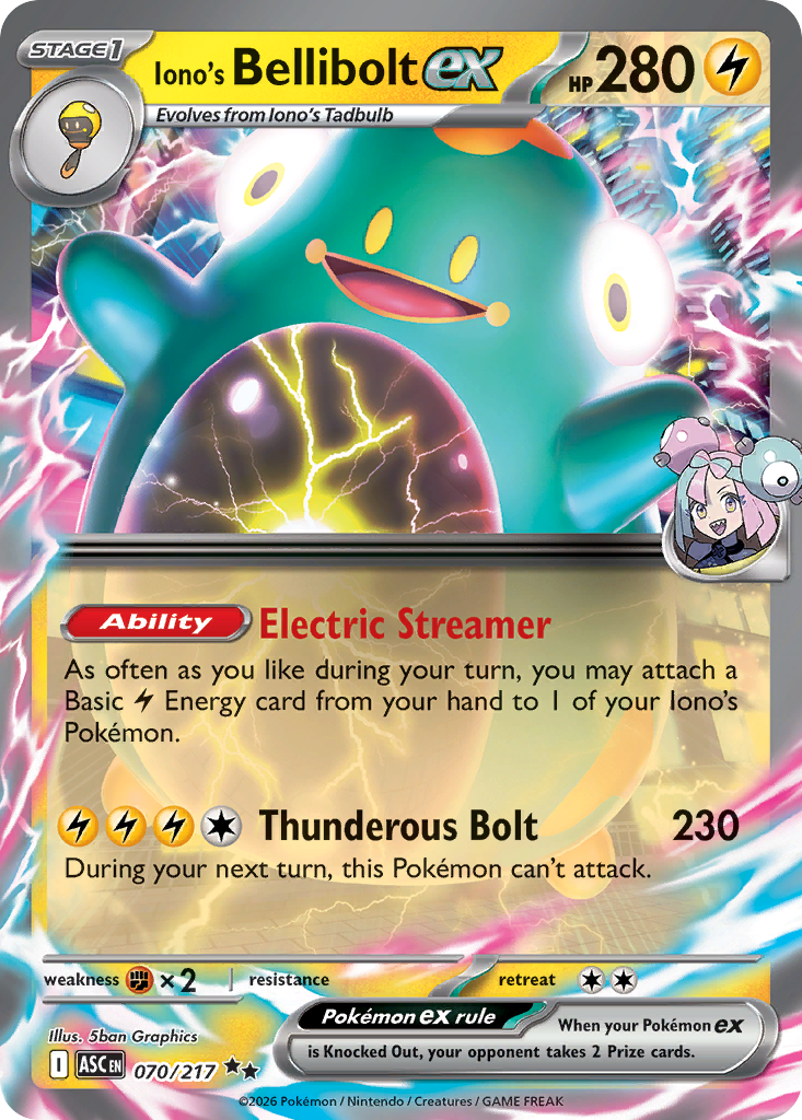 Iono's Bellibolt ex – Ascended Heroes