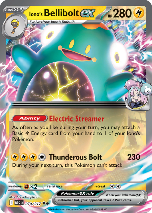 Iono's Bellibolt ex – Ascended Heroes