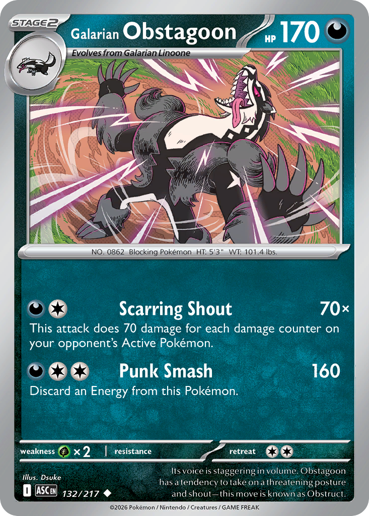 Galarian Obstagoon – Ascended Heroes