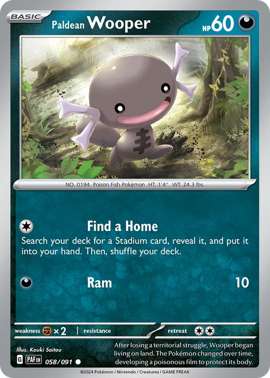 Paldean Wooper – Paldean Fates