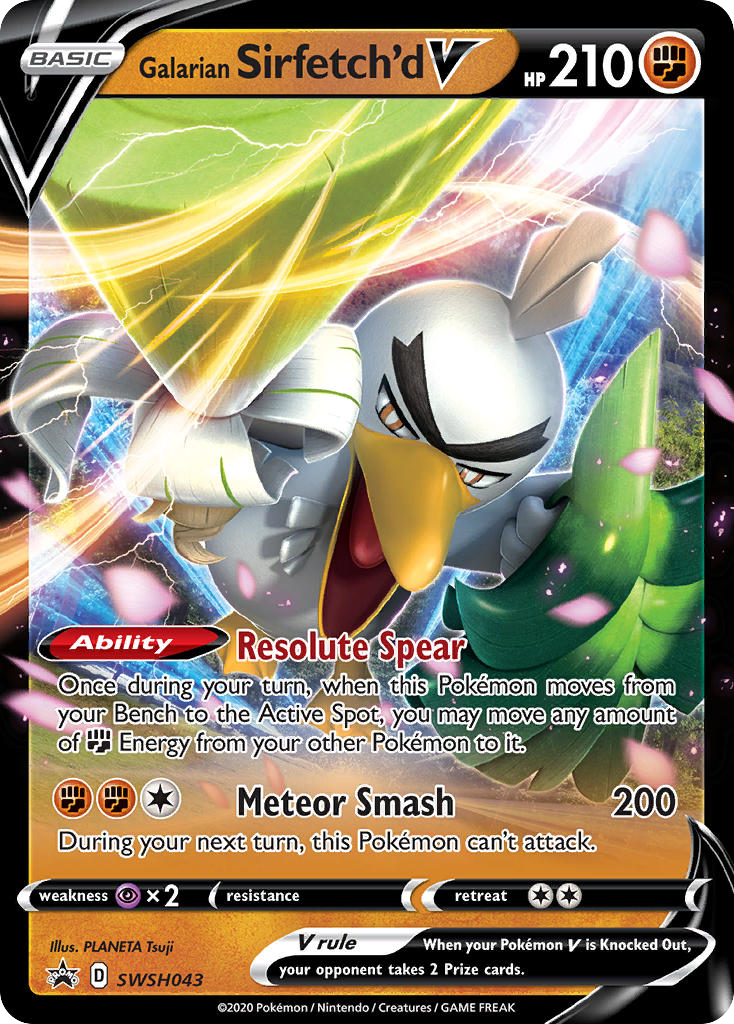 Galarian Sirfetch'd V – SWSH Black Star Promos