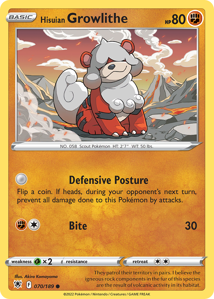 Hisuian Growlithe – Astral Radiance