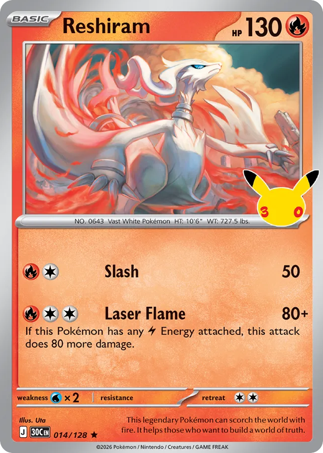 Reshiram – 30th Celebration
