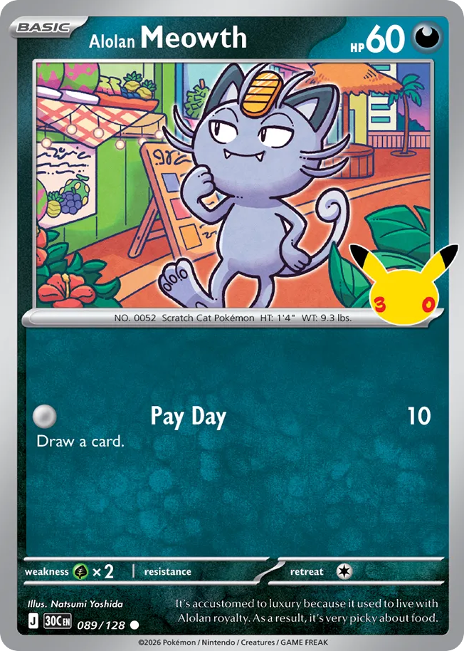 Alolan Meowth – 30th Celebration